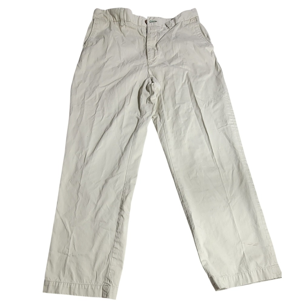Tommy Hilfiger Mens 32x30 Chino Pants Beige Cotton Twill‎ Straight Leg Khakis